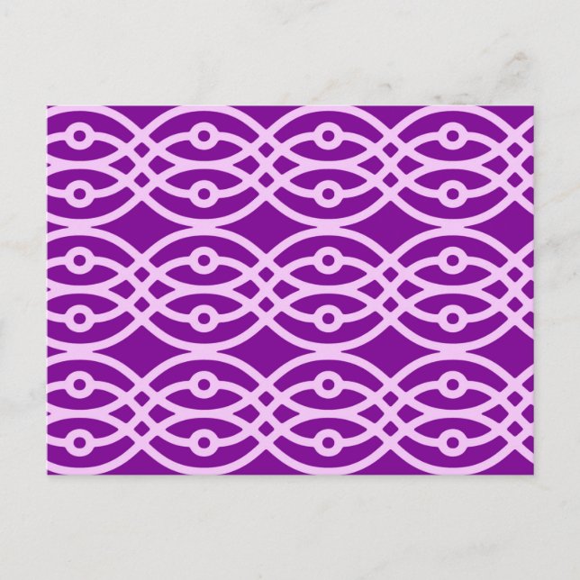 Carte Postale Impression kimono, violet et lavande (Devant)