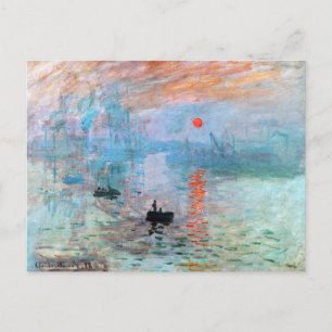 Carte Postale Impression, lever de soleil par Claude Monet