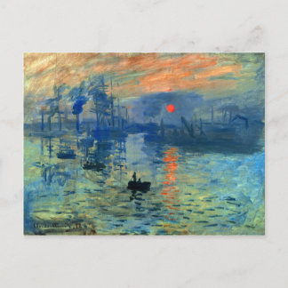 Carte Postale Impression lever du soleil, Soleil Levant, Claude 