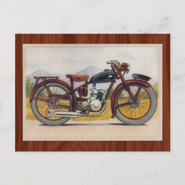 Carte Postale Impression Moto Bronze vintage (Devant)