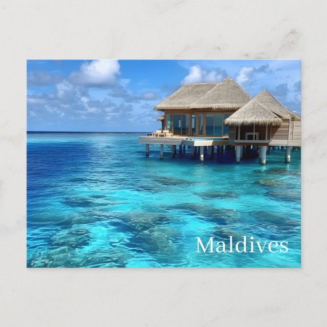Carte Postale Impression photo des Maldives (Devant)