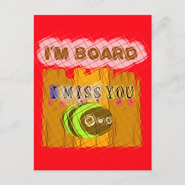 Carte Postale Impression Quirky Bee Art (Devant)