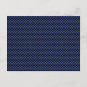 Carte Postale Impression Royal Blue Carbon Fibre Style Tressage
