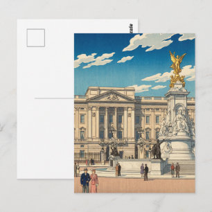 Carte Postale Impression sur bois japonaise du palais de Bucking