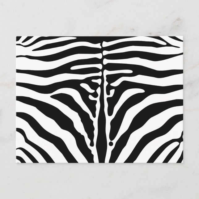 Carte Postale Impression Zebra (Devant)
