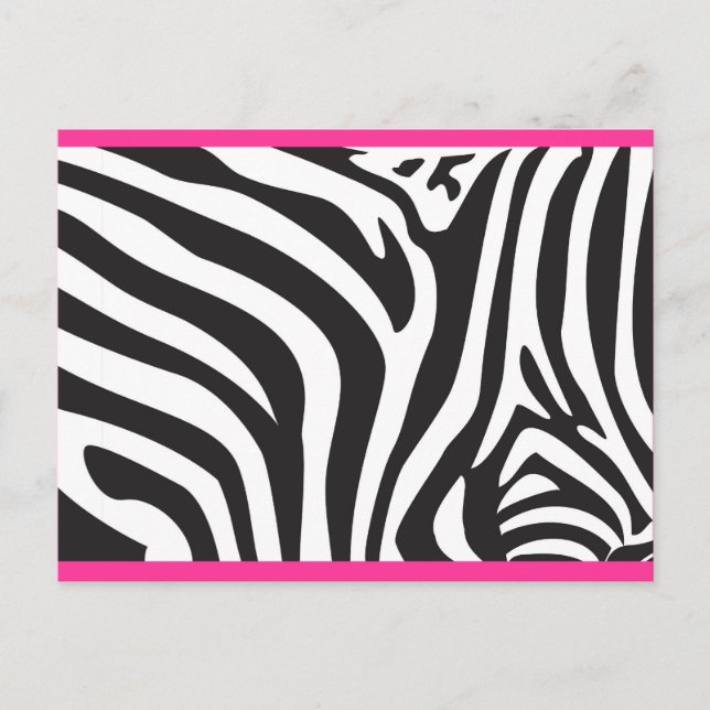 Carte Postale Impression Zebra (Devant)