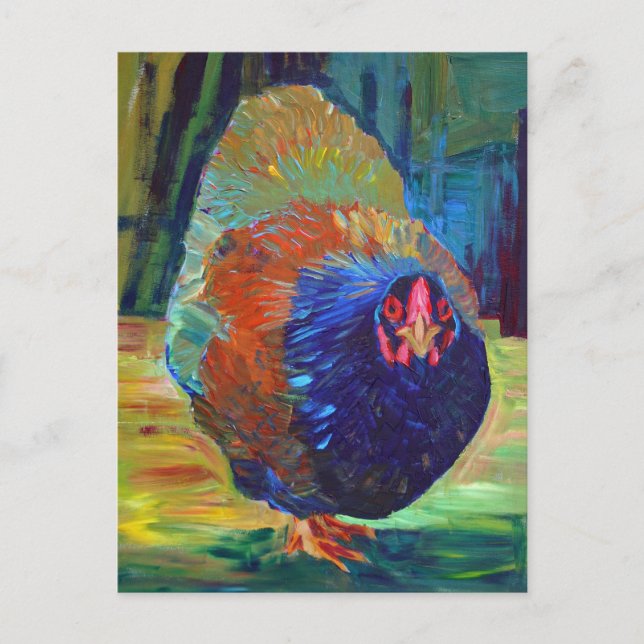 Carte Postale Impressionist chicken art (Devant)