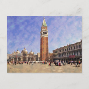 Carte Postale Impressionnément Venezia Piazza San Marco