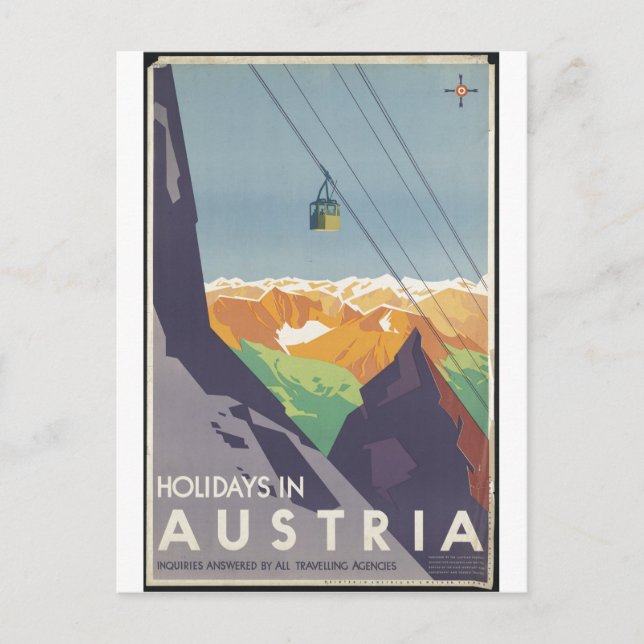 Carte Postale Impressions rétrographiques de l'affiche Vintage v (Devant)