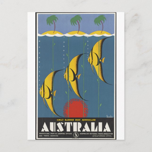 Carte Postale Impressions rétrographiques de l'affiche Vintage v (Devant)