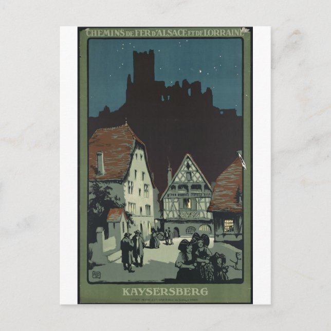 Carte Postale Impressions rétrographiques de l'affiche Vintage v (Devant)
