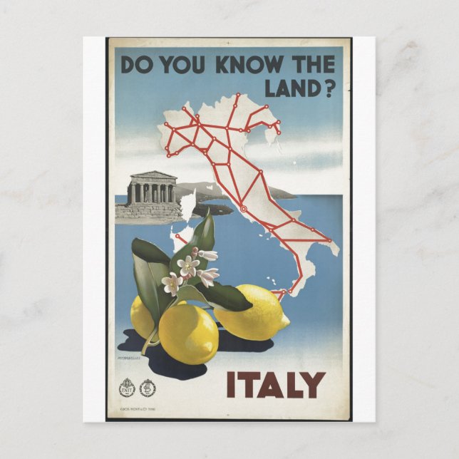 Carte Postale Impressions rétrographiques de l'affiche Vintage v (Devant)