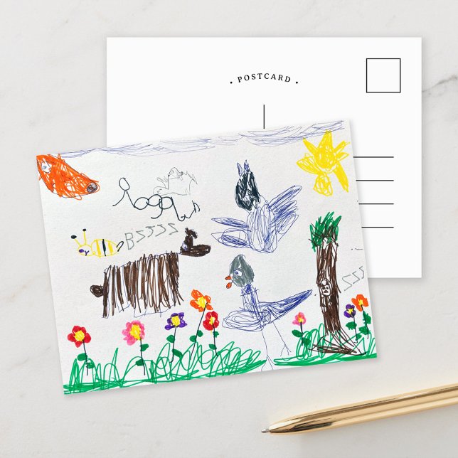 Carte postale imprimée personnalisée pour enfants (Créateur téléchargé)