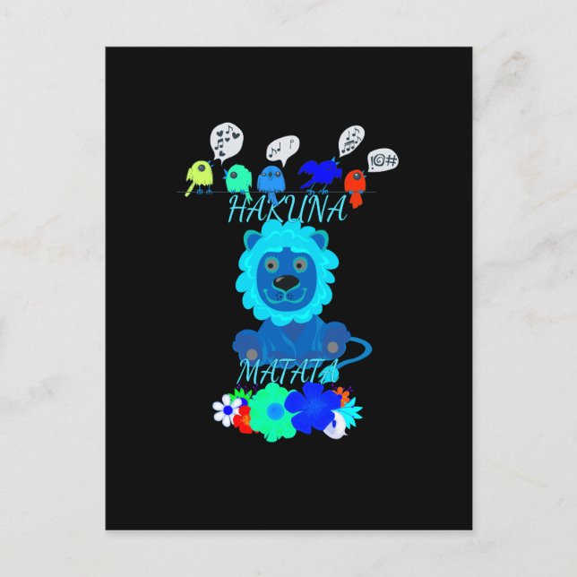 Carte Postale Imprimer Hakuna Matata Lion (Devant)