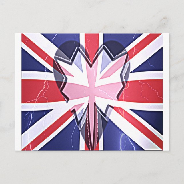 Carte Postale Imprimer "I Love UK" (Devant)