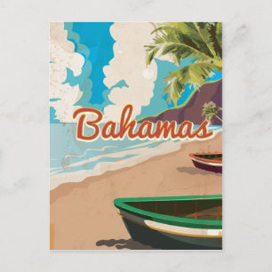 Carte Postale Imprimerie de voyage vintage des Bahamas