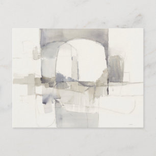 Carte Postale Improvisation I Gray Abstract Print