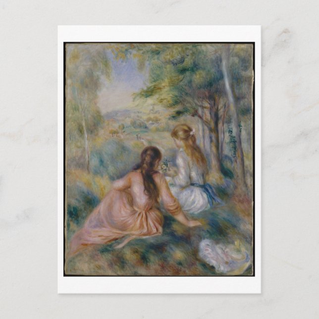 Carte Postale "In the Meadow" par Renoir Painting Postcard (Devant)