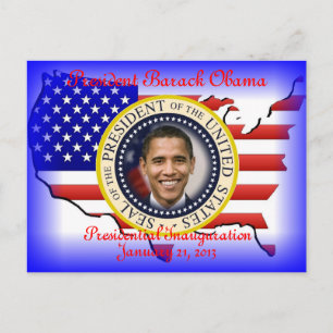 Carte Postale INauguration du PRÉSIDENT OBAMA 2013