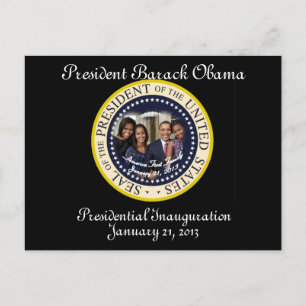 Carte Postale INauguration du président OBAMA FAMILY 2013