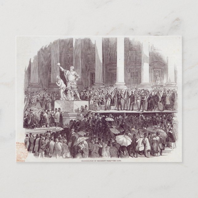 Carte Postale Inauguration du président Polk : Le serment (Devant)