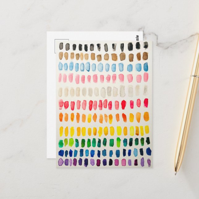 Carte Postale Inclus Fierté Drapeau Aquarelle Pour (Devant/Arrière en situation)