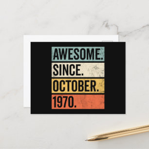 Carte Postale Incroyable depuis octobre 1970 Anniversaire