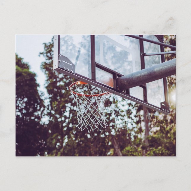 Carte Postale Incroyable œuvre d'art de basketball (Devant)