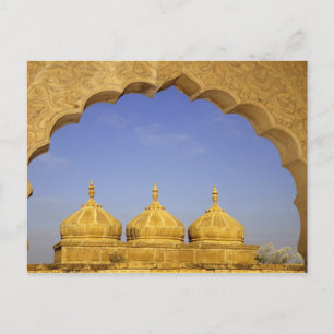 Carte Postale Inde, Rajasthan, Jaisalmer. Dômes en grès