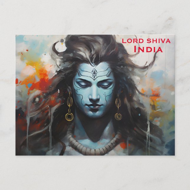 Carte Postale Inde Tourisme Voyage Ajout Vintage (Devant)