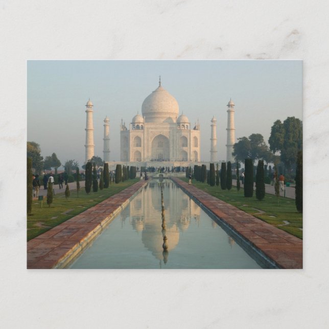 Carte Postale INDE, Uttar Pradesh, Agra : Taj Mahal, matin (Devant)