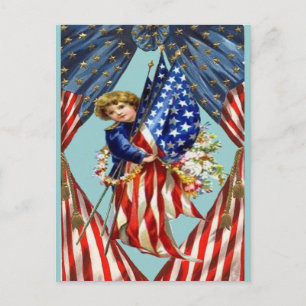Carte Postale Indépendance et Liberté Vintage, ZSSG