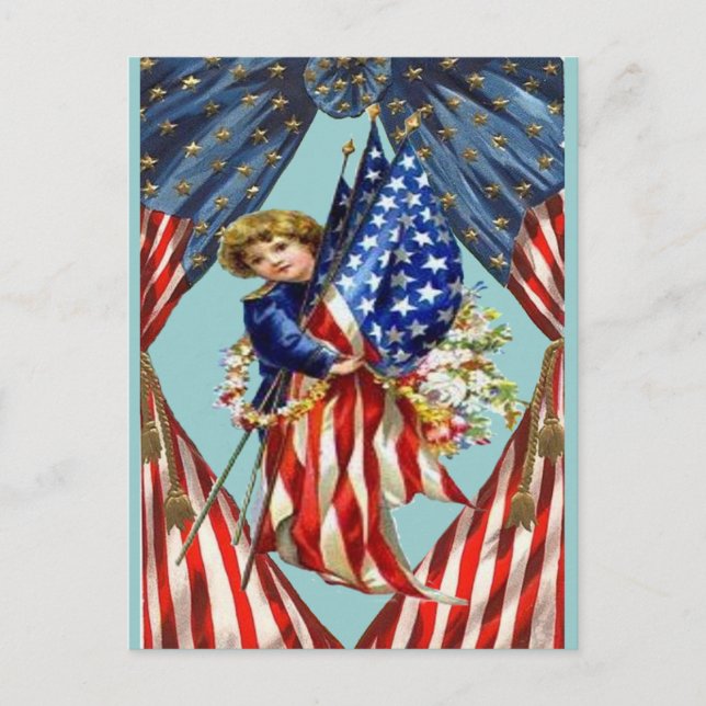 Carte Postale Indépendance et liberté vintage, ZSSG (Devant)