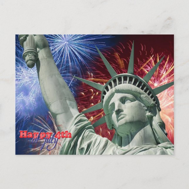 Carte Postale Independence Day & July fourth (Devant)
