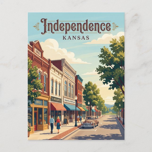 Carte Postale Independence, Kansas (Devant)