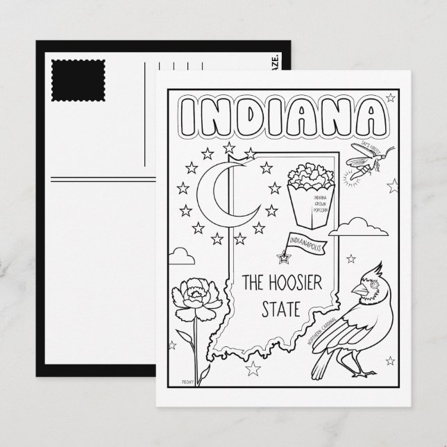 Carte Postale indiana colore moi collage (Devant / Derrière)
