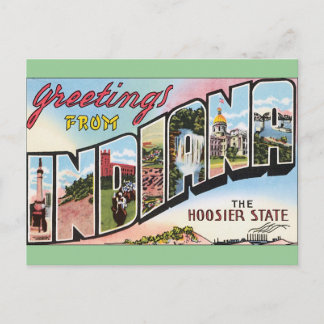 Carte Postale Indiana - Design Postacard Vintage