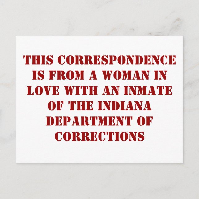 Carte Postale Indiana DoC #1 (Devant)