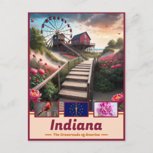 Carte Postale Indiana Dreamscape : Chef-d'oeuvre de l'État surré
