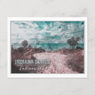 CARTE POSTALE INDIANA DUNES COULEUR D'EAU - INDIANA ÉTATS-UNIS