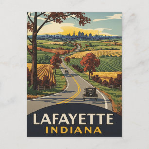 Carte Postale Indiana Lafayette Travel