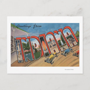 Carte Postale Indiana (Racecar)Scènes de grandes lettresIndiana