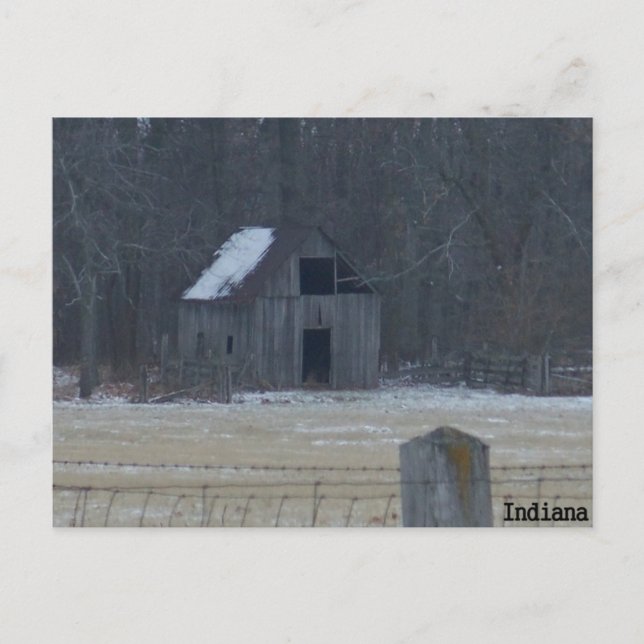 Carte Postale Indiana Winter (Devant)