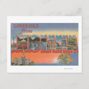 Carte Postale IndianaGrandes lettres ScènesIndiana
