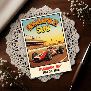Carte Postale Indianapolis 500 Vintage des années 1960
