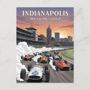 Carte Postale Indianapolis, capitale mondiale de la course