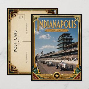 Carte Postale Indianapolis Indiana Art Déco vintage de l'âge d'o