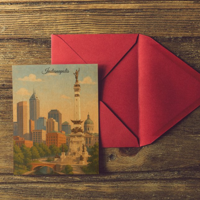 Carte Postale Indianapolis Indiana Skyline City Panorama (Indianapolis Indiana Skyline City Panorama Postcard)