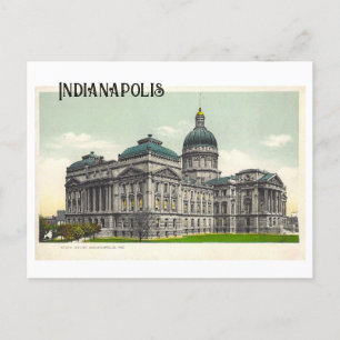 Carte Postale Indianapolis, Indiana Statehouse/Capitol Vintage