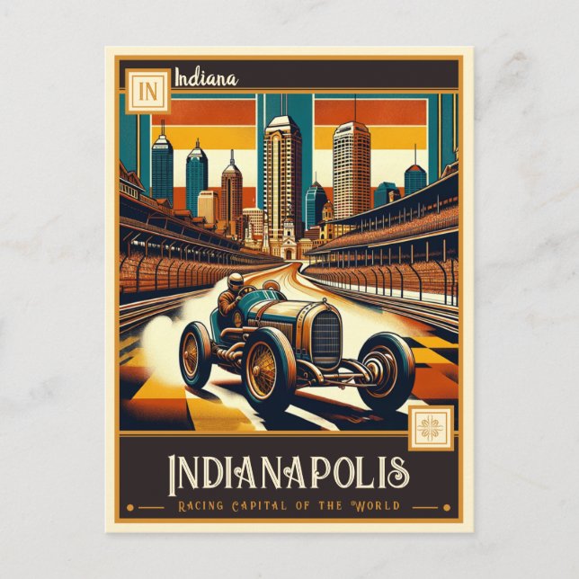 Carte Postale Indianapolis, Indiana | VINTAGE (Devant)
